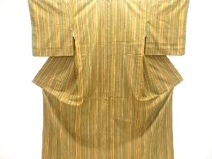 縞模様手織り紬着物